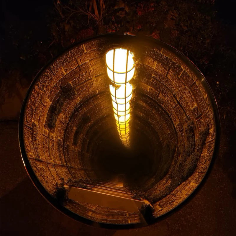 New Arrival Hot Sales Barrel Design Bar Height Table Customized Logo Infinity Mirror Nightclub Pub Led Light Up Furniture