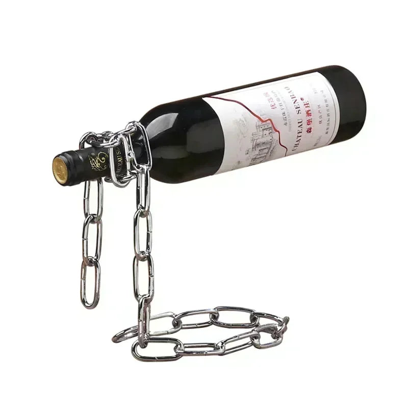 iron Chain Wine Racks One Bottle Wine Display Racks Stand Holder Kitchen Dining room cellar Bar Decoration
