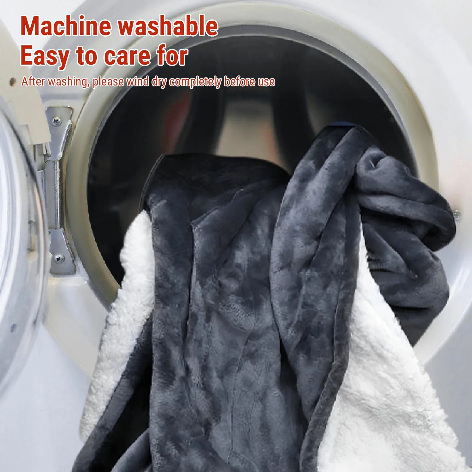 【Hot】50x70inch Electric Wearable Blanket with Sleeves Hood and Foot Pocket Flannel 10 Heating Levels  with 3 Time Settings