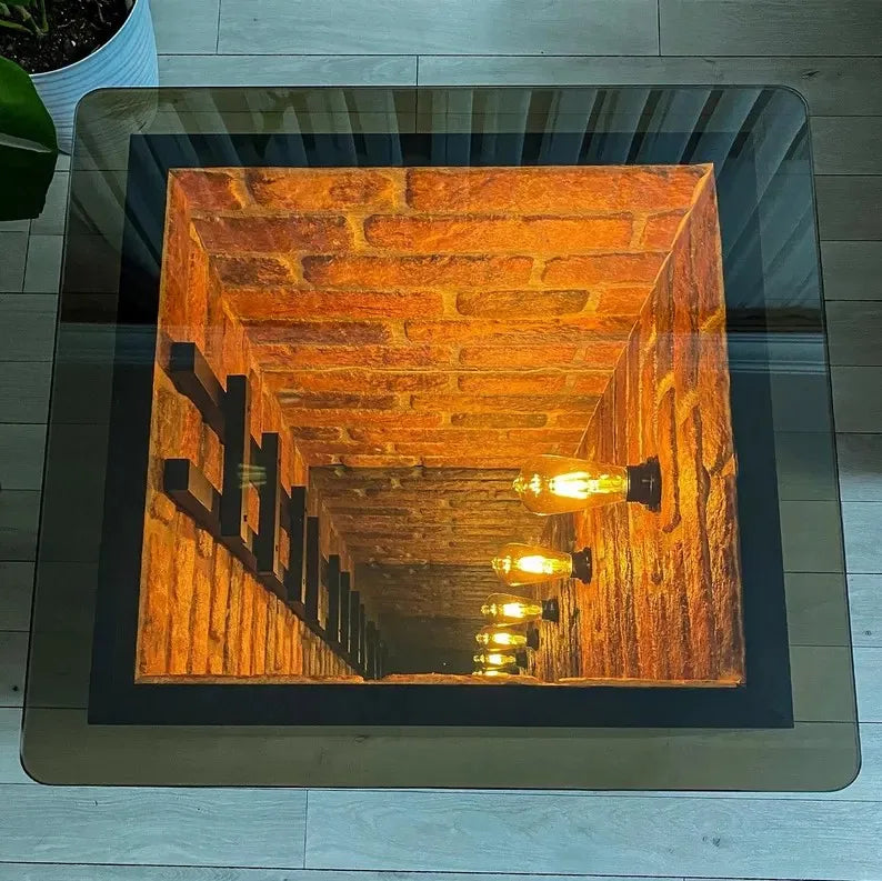 New Arrival Hot Sales Barrel Design Bar Height Table Customized Logo Infinity Mirror Nightclub Pub Led Light Up Furniture